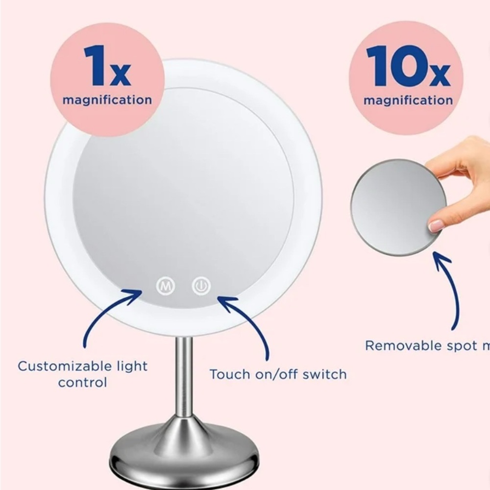 ✨Hurry Sale Price Special✨
NWOT White LED Makeup Mirror w/original box - Picture 3 of 5